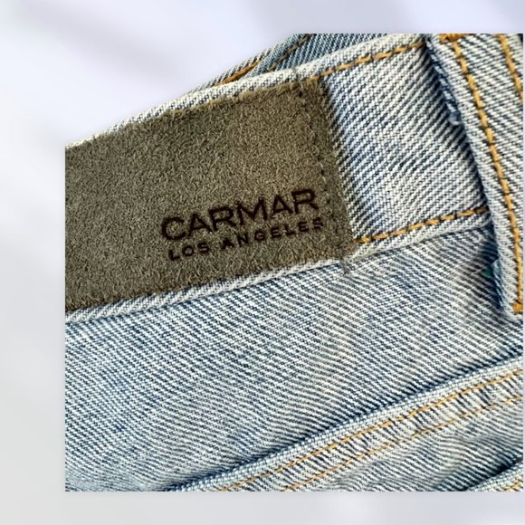 Carmar Light Blue Distressed Jean Shorts - Picture 9 of 9